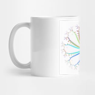 radial rainbow on white Mug